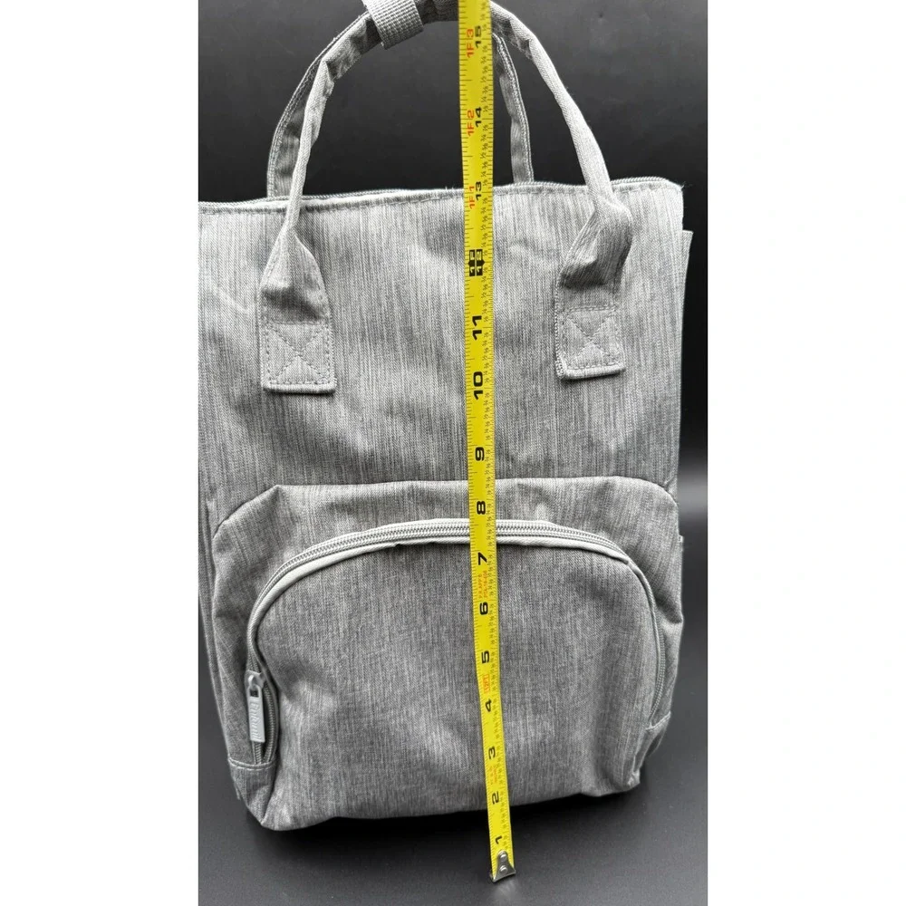 Enfomil Diaper Bag Backpack Gray Baby Travel Bag Insulated Bottle Pockets